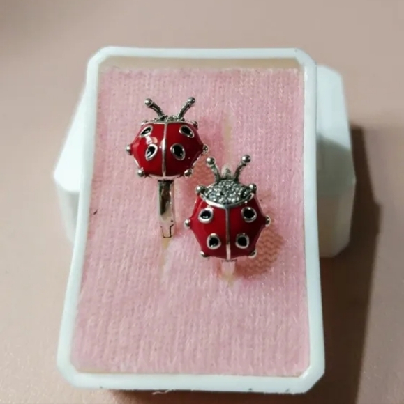 Lady Bug 🐞Sterling Silver Earrings - Picture 3 of 6